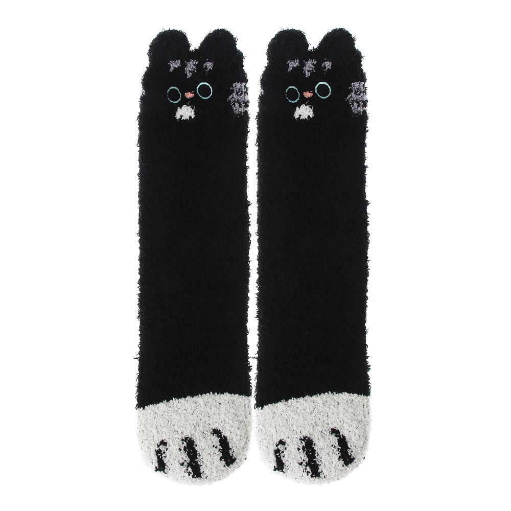 gift Fluffy Thickening Plush Sleep Bed Sock Floor Socks Cashmere Sox Coral velvet socks Paw pattern