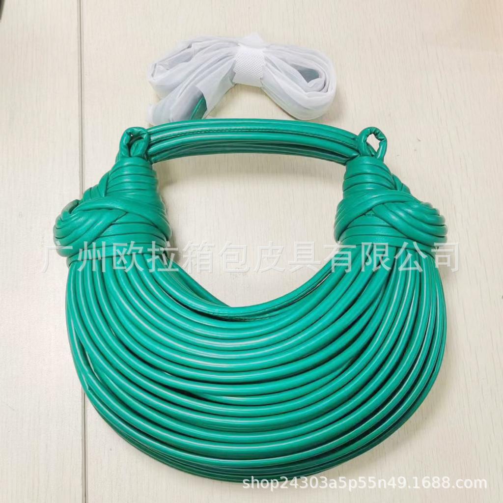 Hand Woven Knotted Noodles with Long Shoulder Straps Hand-wrapped Bag Light and Small