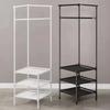 Sturdy Multi-Layer Corner Clothes Rack Anti-toppling Metal Clothes Organization Rack Hanging Rod Floor Standing Shelf Household