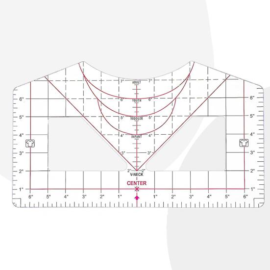 Универсальная линейка для футболок для выравнивания винила и измерения с сеткой