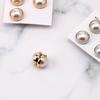 4 Pcs White Pearl Hijab Brooch Safty Strong Magnetic Clip Luxury Accessory No Hole Pins Brooches Magnet for Muslim Scarf