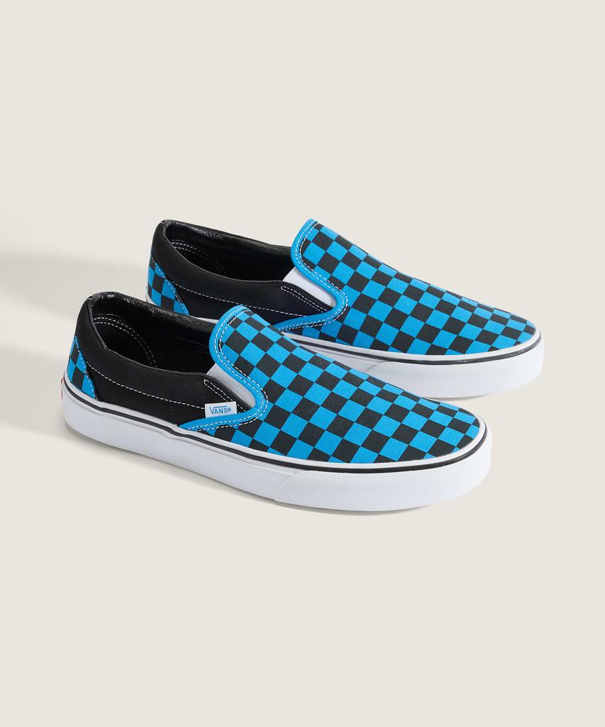 Классические слипоны Vans - (шахматная доска) Яркий Азур / Vn000Dahfnm1