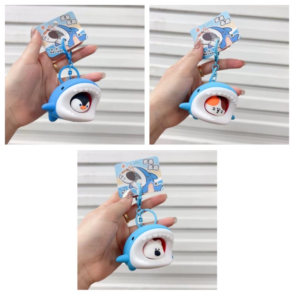 Cat Silicone Penguin Pendant Creative Polar Bear Keychain Car Key Pendant