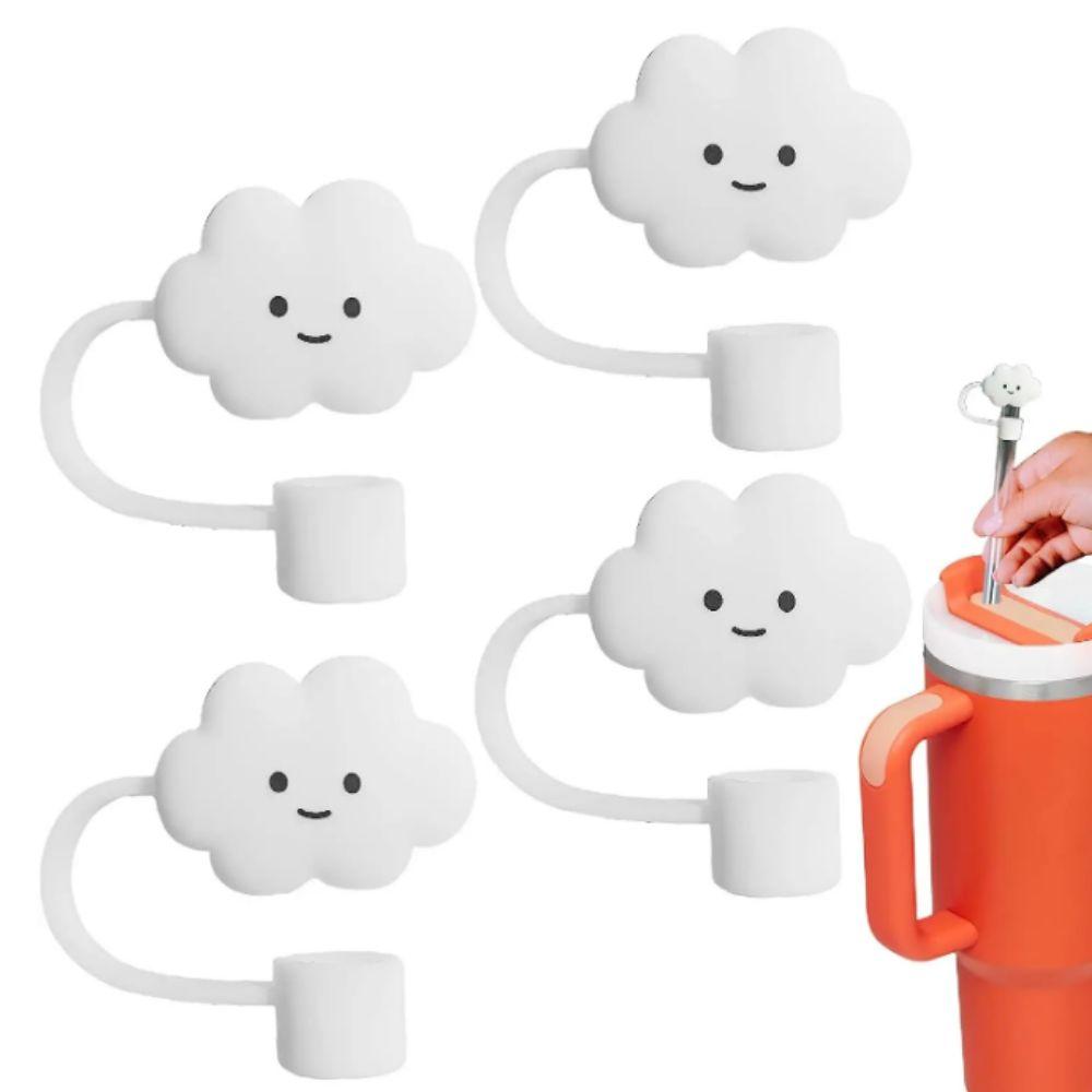 Silicone Straw Covers Cap Anti-Dust Straw Topper Caps  for Travel Hiking