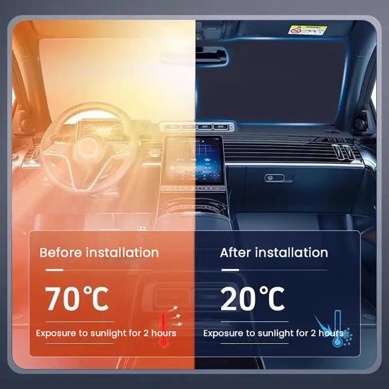 Car Windshield Sun Shade Protective Cover UV Resistant Simple Installation Universal Foldable Windshield Cover Sun Shade