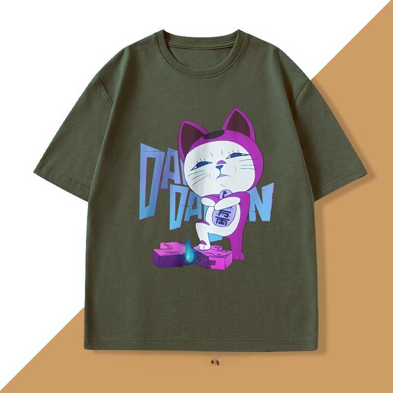 Dandadan Turbo Granny Cat Tshirt for Unisex WOMEN Harajuku Summer Cotton Short Sleeve O Neck Tees Unisex Funny Loose Unisexs Clothes