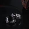 Adjustable Exquisite Punk Zinc Zinc Alloy Opening Ring Dragon Scale Ring Men Jewelry Silvery Retro Ring