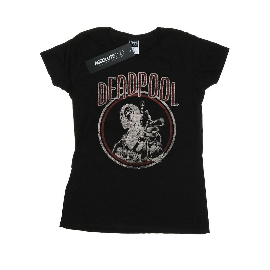 Marvel Womens/Ladies Deadpool Vintage Circle Cotton T-Shirt