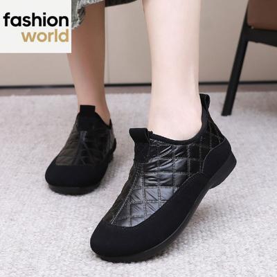 Новые водонепроницаемые нескользящие зимние ботинки плюс бархат для сохранения тепла, повседневные хлопковые ботинки на один шаг, модная хлопковая обувь