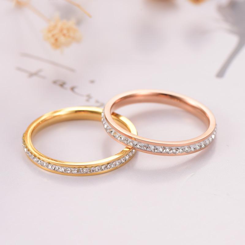 Starry Sky Diamond Titanium Steel Ring: Elegant, Stylish, and Durable Couple's Fashion Ring