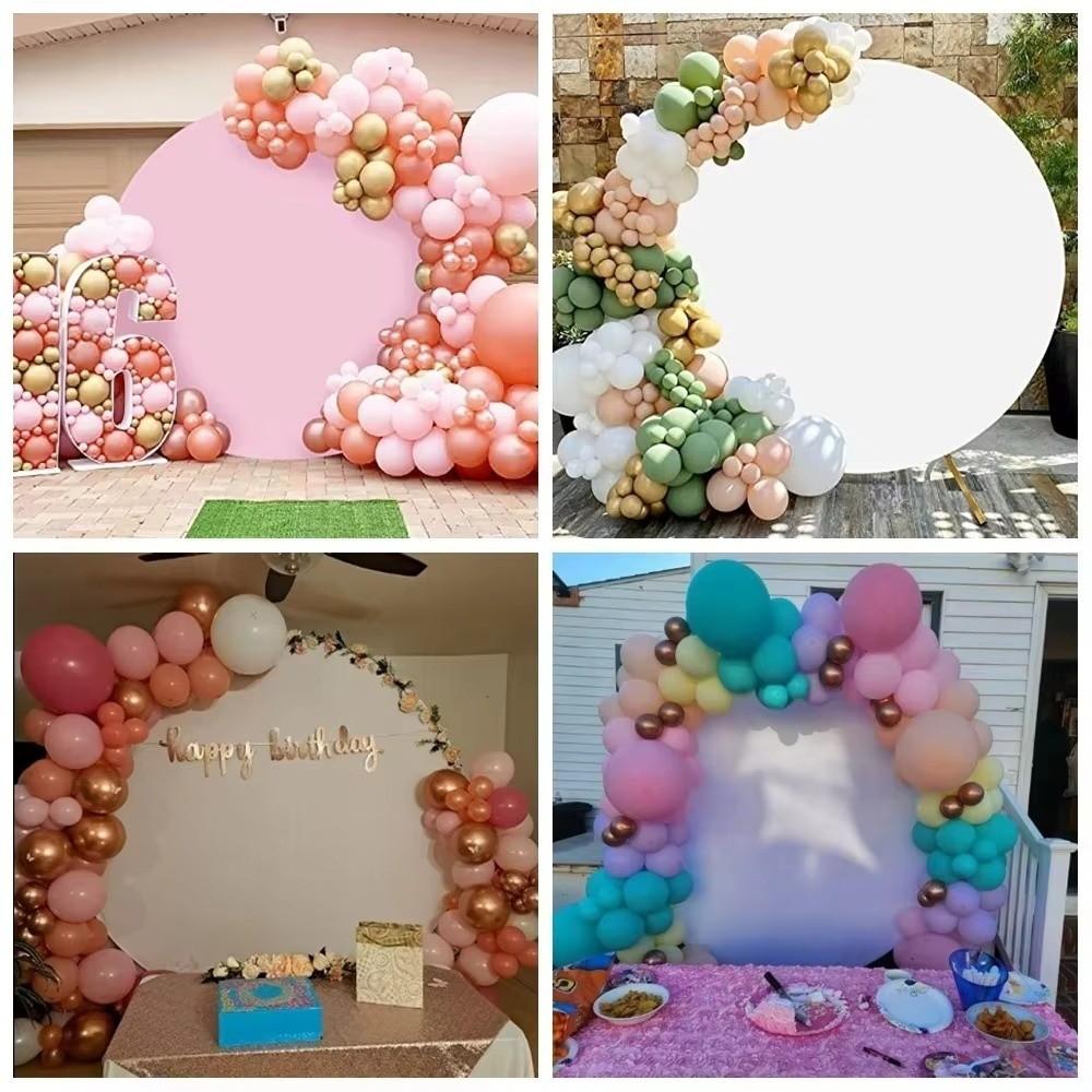 Новый однотонный круглый фон, эластичный полиэстер, чехлы для арки из воздушных шаров, 4 фута, чехол для круглого стенда-арки, вечеринка по случаю дня рождения