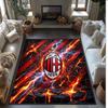 Фланелевый ковер с принтом AC Milan, нескользящий, мягкий, из полиэстера, для пола, декоративный коврик для спальни, гостиной, дивана, игровой комнаты, домашний декор