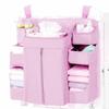 Multi-Pocket Diaper Organizer Polyester Changing Table Organizer Bedside Storage Rack  Nursery