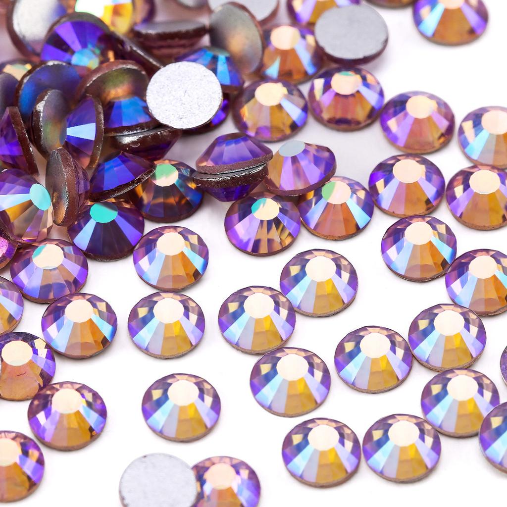 Pujiang Crystal Rhinestone Glass Flat Bottom Diamond Clothing Accessories Round Nail Drill Diy Stud Earrings Bag Sticker Drill