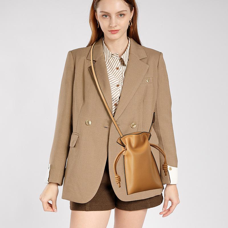 Простая сумка для мобильного телефона из натуральной кожи, универсальная сумка через плечо для поездок на работу