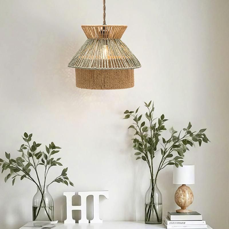 1 шт., потолочный светильник, абажур из богемской бумаги, напольная лампа, ручная работа, вязанная люстра на стену