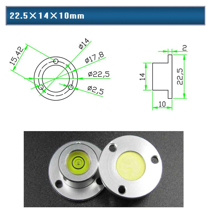 Круглый спиртовой пузырьковый уровень шарик мини датчик уровня воды линейка диаметр 21 мм до 29,2 мм 1 шт