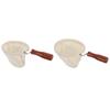 Uxcell 2-Pack Cloth Coffee Filter Bags, Coffee Sock Filters, Reusable Coffee Strainers with Wooden Handles, Small, Medium, Beige
