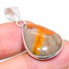 Natural Mookaite Gemstone Handmade 925 Sterling Silver Gift Pendant 1.38" i9P56