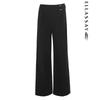 ELLASSAY Women's High-Waist Straight-Leg Casual Trousers