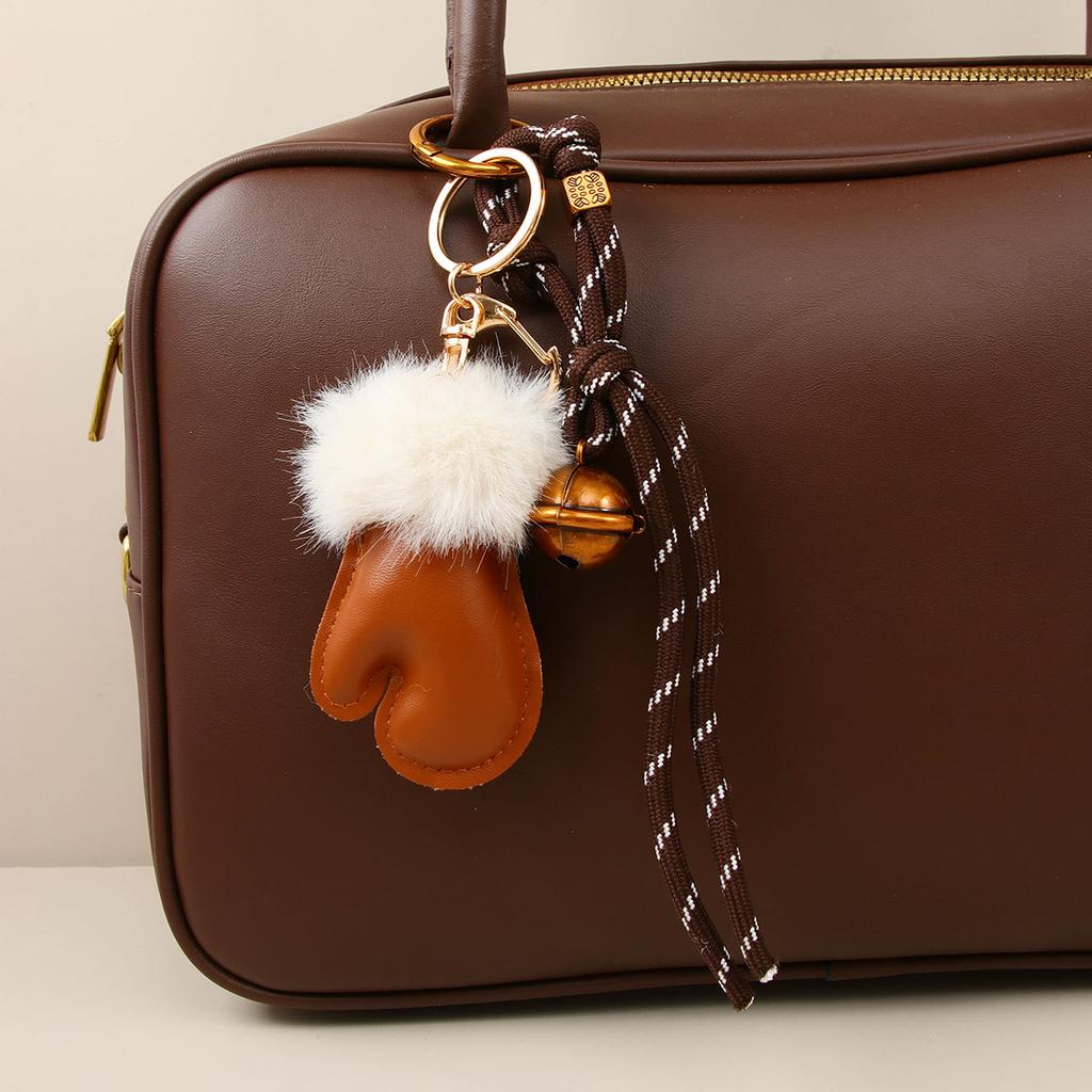 1pc Trendy Plush Bell Braided Rope for Women with Cute Charm, Decorative Accessory for Keys, Bags & Backpacks Gift Bag Charm