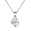 925 Silver Rose Silver Necklace Women's Clavicle Korean Style Simple Pendant Silver Jewelry Pendant