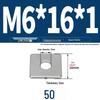 304 Stainless Steel Thickened Square Flat Washer for Curtain Wall (M4-M16)