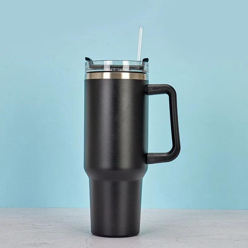 40OZ Stainless Steel Mug Tumbler with Handle High-capacity Insulated Vacuum Mug Keep Cold and Hot Leak Proof Travel Coffee Mug