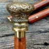 Antique Style Victorian Vintage Designer Brass Handle Cane Wooden Walking Stick