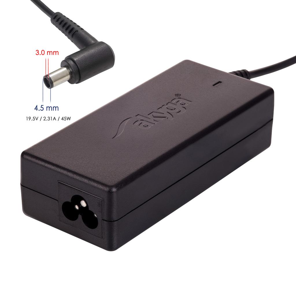 Power Supply For Notebook Akyga Ak-Nd-68 Laptop Dell 4.5 X 3.0 + Pin 45W 1.2M