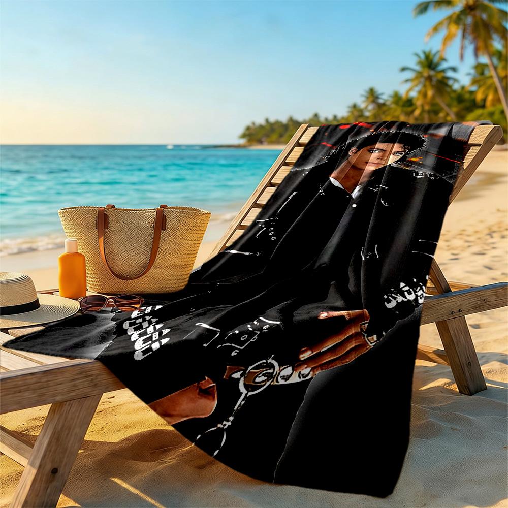Michael Jackson Beach Towel Quick-Dry Soft Microfiber Comfortable Lightweight Suitable for Swimming, Gym, Camping, Yoga Vacation