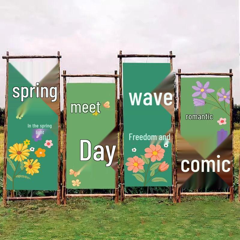 Outdoor Camping Red Check Picnic Backdrop & Atmosphere Decoration