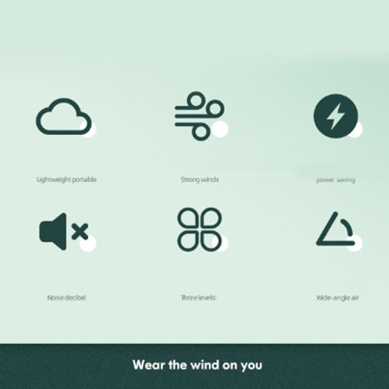 USB Вентилятор Тихая работа 3 скорости Тихая работа USB Перезаряжаемый для дома и офиса Мощное охлаждение