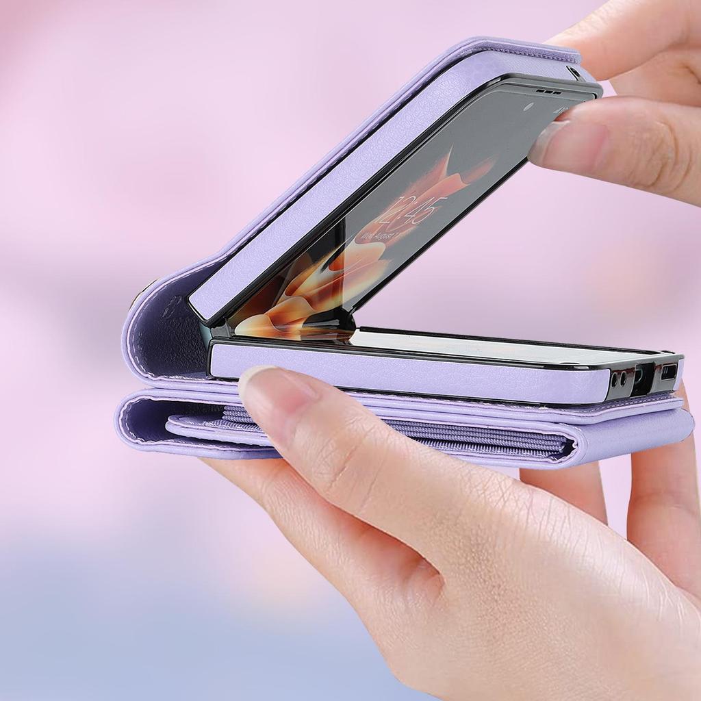 Складной чехол через плечо Z Flip6 с отделением для карт для Samsung Flip4 — креативный многофункциональный защитный чехол