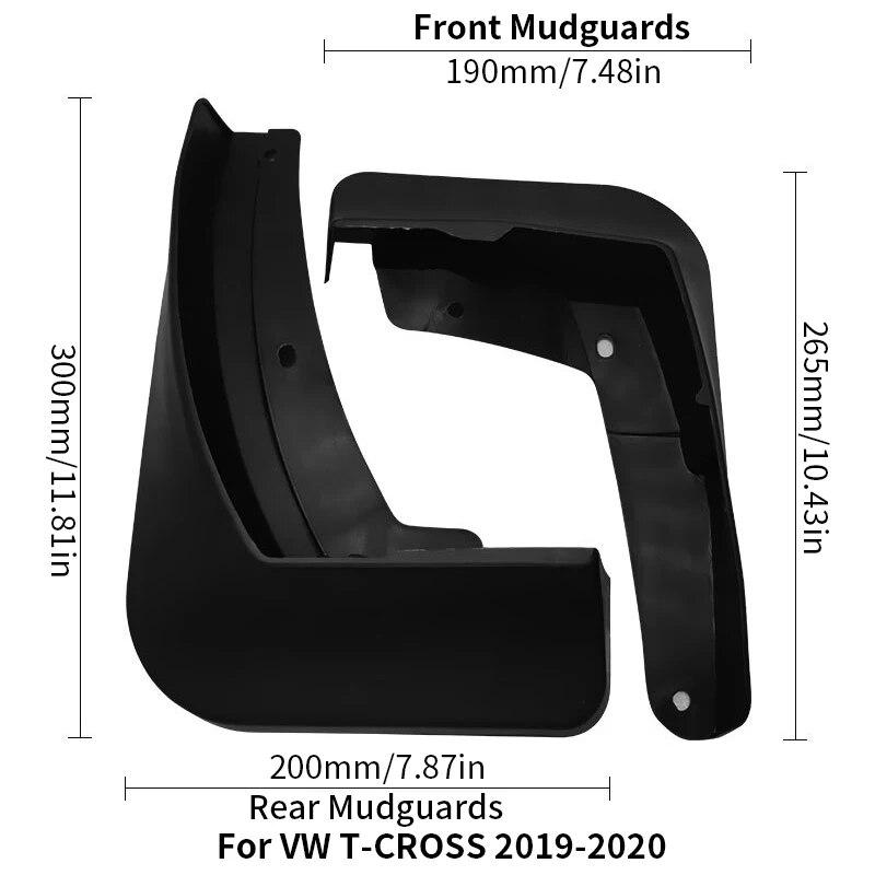 Для Vw T Cross Volkswagen Fender T-Cross Брызговики переднего и заднего колеса автомобиля, брызговики, аксессуары, 4 шт.