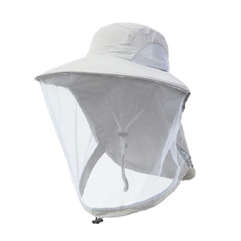 Модная унисекс складная шляпа от комаров со скрытой сеткой, репеллентная защита от насекомых и пчел, повседневная уличная солнцезащитная шапка для рыбалки