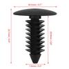 100 Pcs Plastic Automotive Rivets Push In Rivet Bumper Door Fender Retainer Clip For