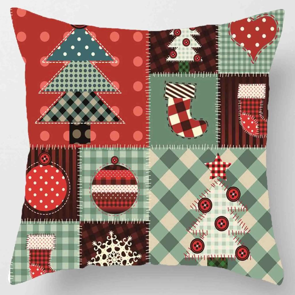 Christmas Themed Pillowcases Car Accessories Office Santa Claus Living Room Sofa Home Pillowcases