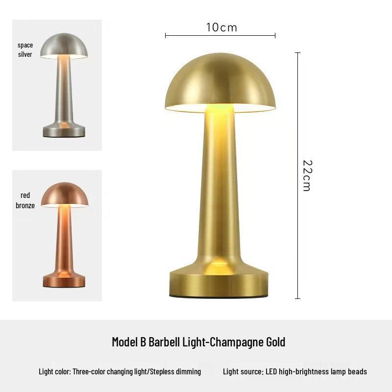 Retro LED Touch Table Lamp - USB Rechargeable for Bedside, Dining, Bar, and Desktop Atmosphere