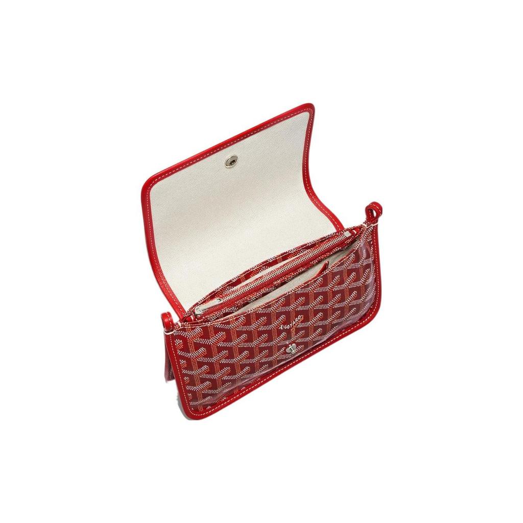 Goyard Plumet Y Монограмма Много карманов Съемный плечевой ремень Холст и Кожа WOC Конверт Клатч Сумка через плечо Сумка на плечо Унисекс сумки PLUMETPMLTY