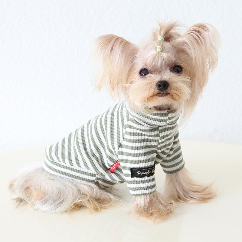 Petstyle 2024 Осень/Зима Рубашка с высоким воротником в рубчик с лацканами и рукавами-крылышками с кошачьим принтом