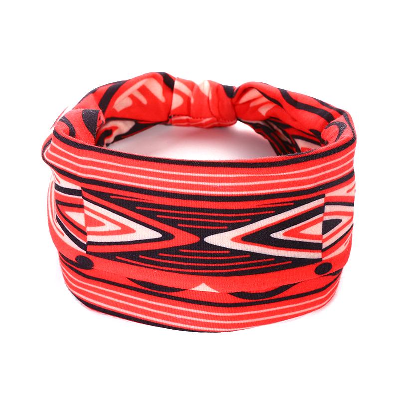 Модная хлопковая эластичная повязка на голову с африканским узором и принтом в виде крученой резинки для волос, широкие повязки для волос, бандана, тюрбан, повязка на голову