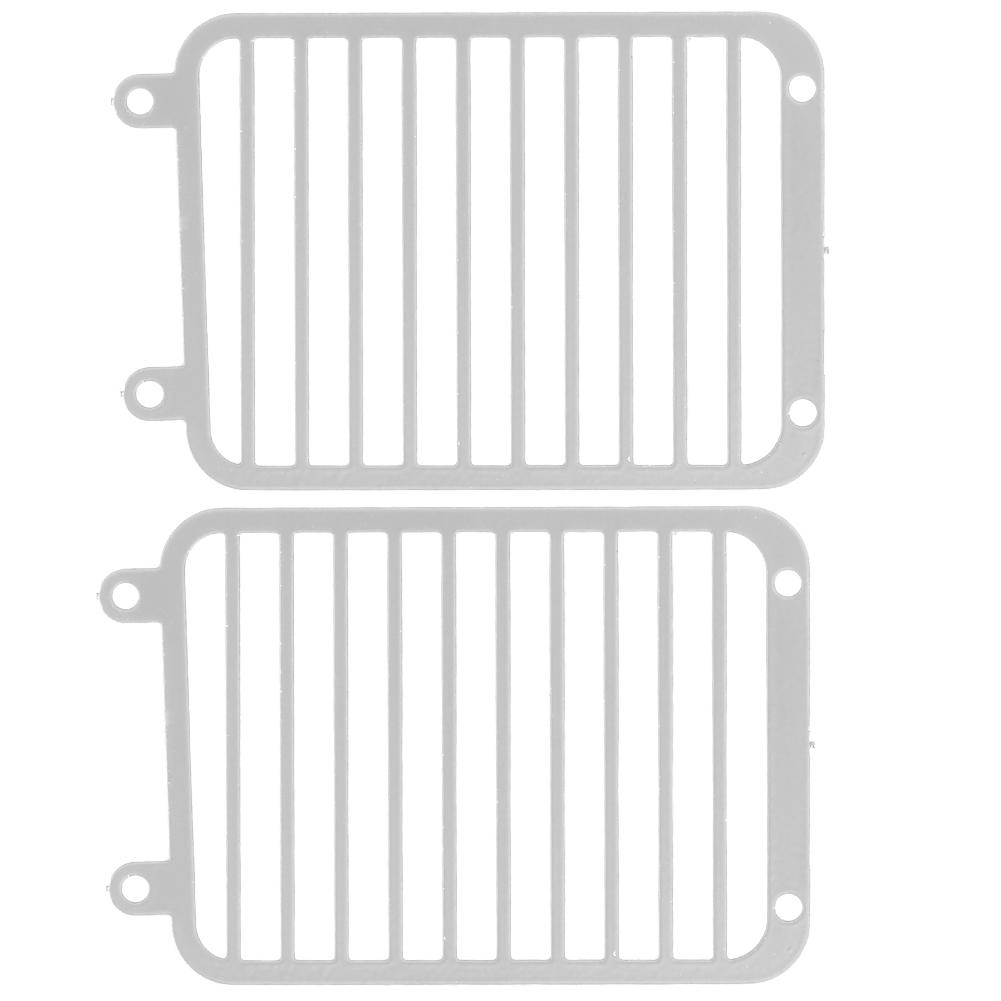 Metal Front Headlight Grille Light Cover for TRAXXAS TRX6 TRX4 1 10 Crawler Car AccessorySilver