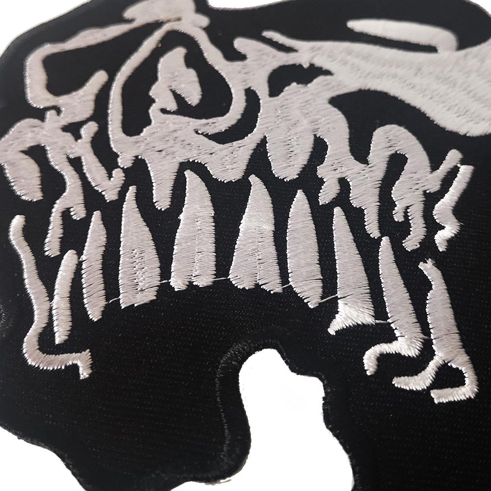 18x20cm Dark Style Embroidered Patch - for Jacket Back Vest Motorcycle Biker Iron on Clothes Decoration Applique