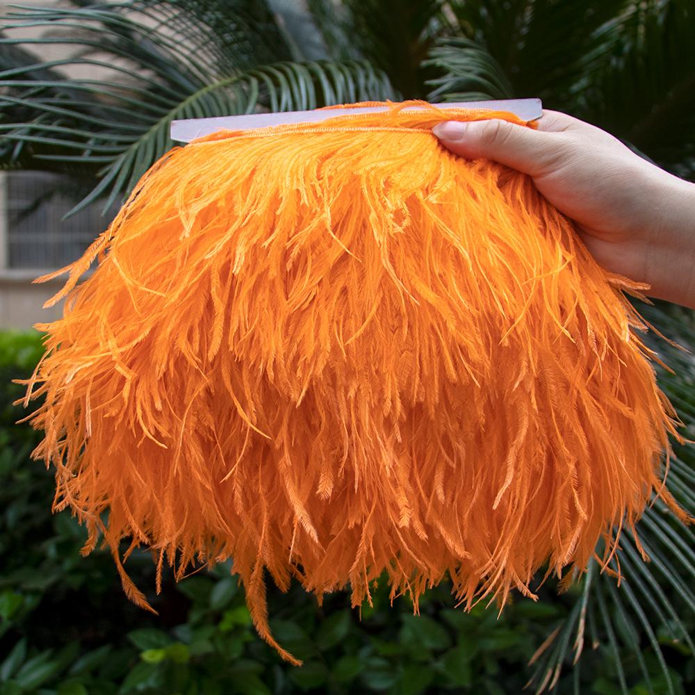 Feather1Meter Отделка из страусиных перьев 10-15/15-18/18-22 см Перья Бахрома Лента для Домашней Вечеринки Платья Шитья Свадебного Украшения Высокое Качество