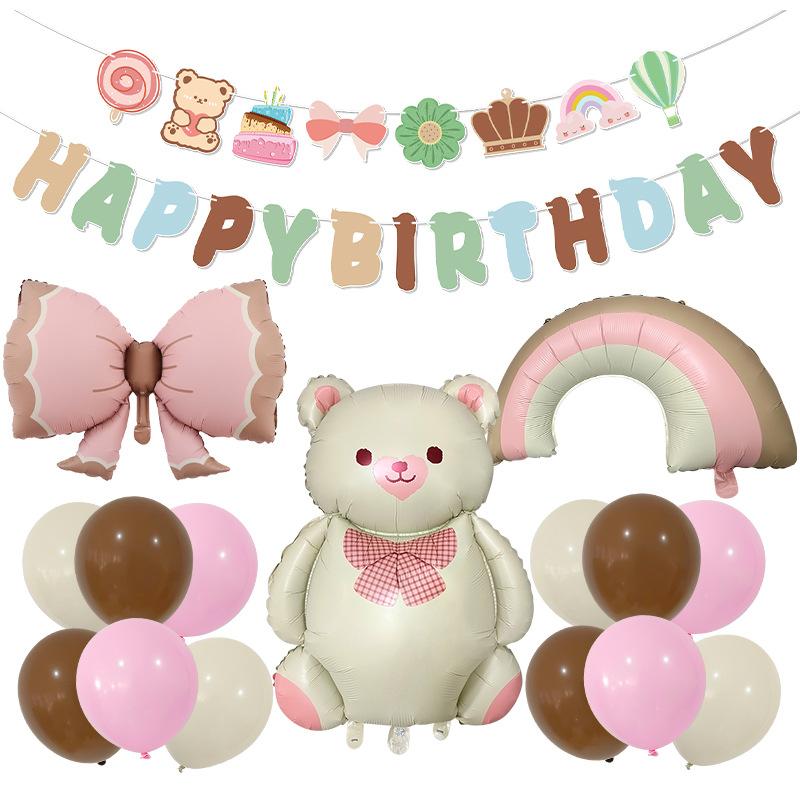 Ветер Матовый Бант Алюминиевая Фольга Воздушный Шар Флаг Композиция Реквизит Украшение для Вечеринки по Случаю Дня Рождения Набор Воздушных Шаров