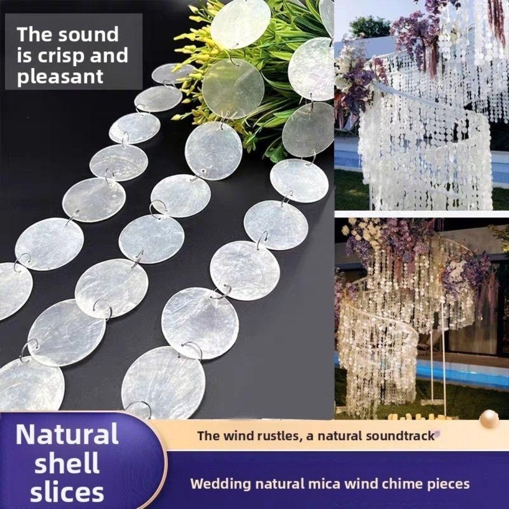 1 M/1.5 M DIY Shell Bead Strings Finished Bead Round Shell Decor Curtain  Household