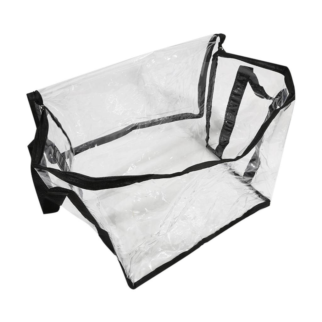 Multifunctional Toy Doll Storage Bag Household Large Capacity Portable Waterproof Book Sorting Organizer PVC Foldable Transparent Basket