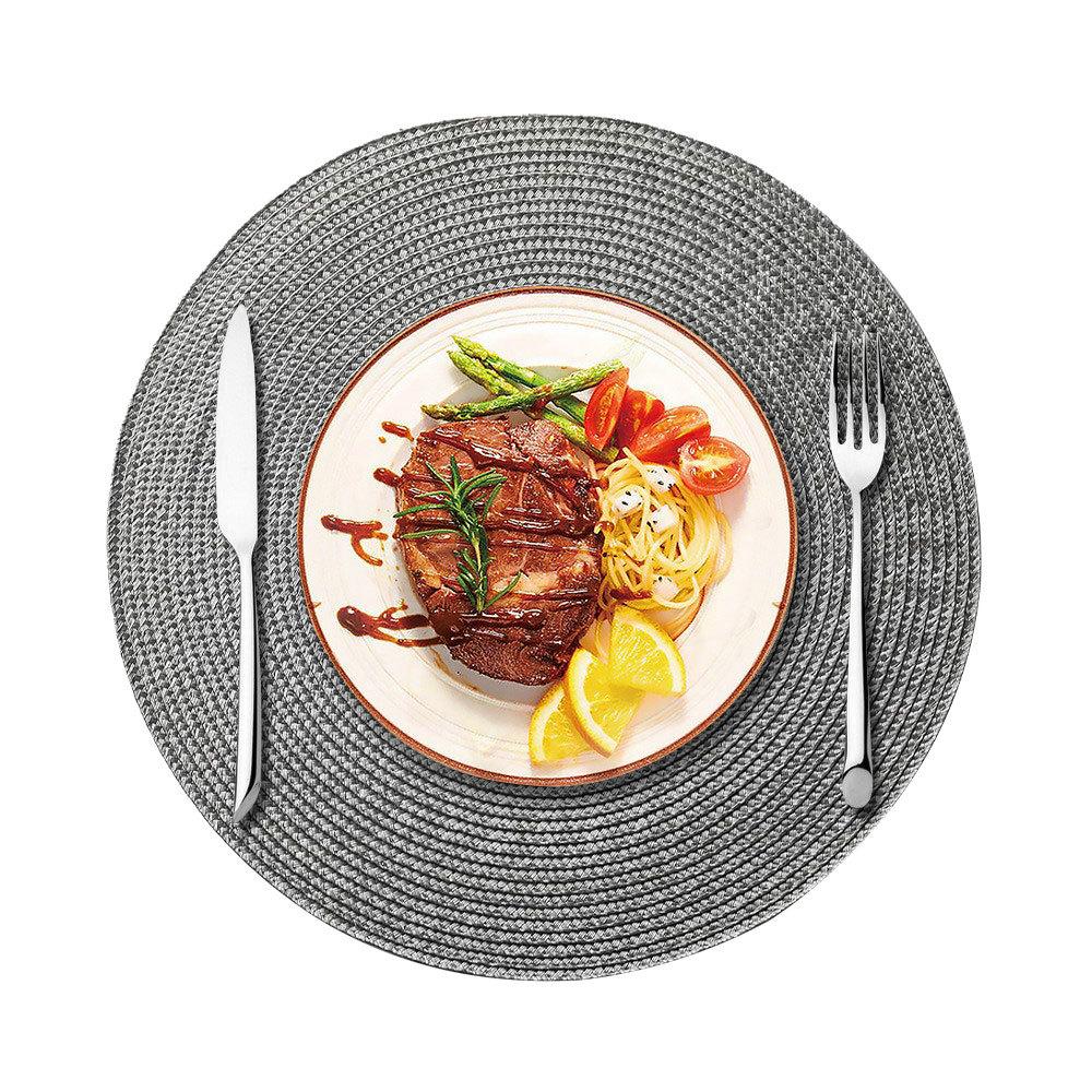 Round Placemats Set  Braided Circle Place Mat Washable Table Mats for Kitchen Dining Table Mixed Color Non-Slip Place mats
