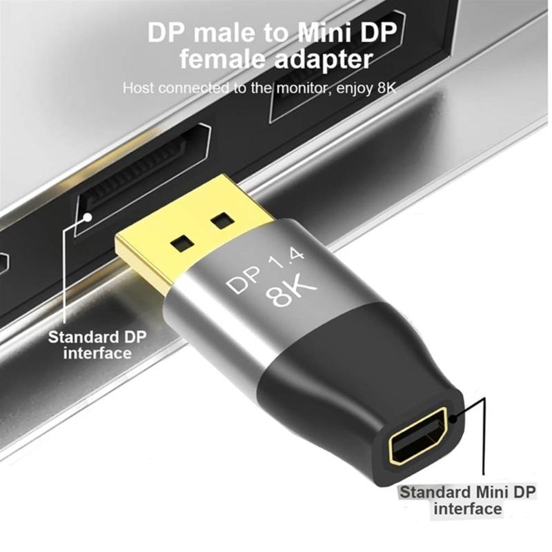 1.4 MiniDP на Адаптер для 8K@60Hz 4K@144Hz Видеовыхода Высокого Разрешения
